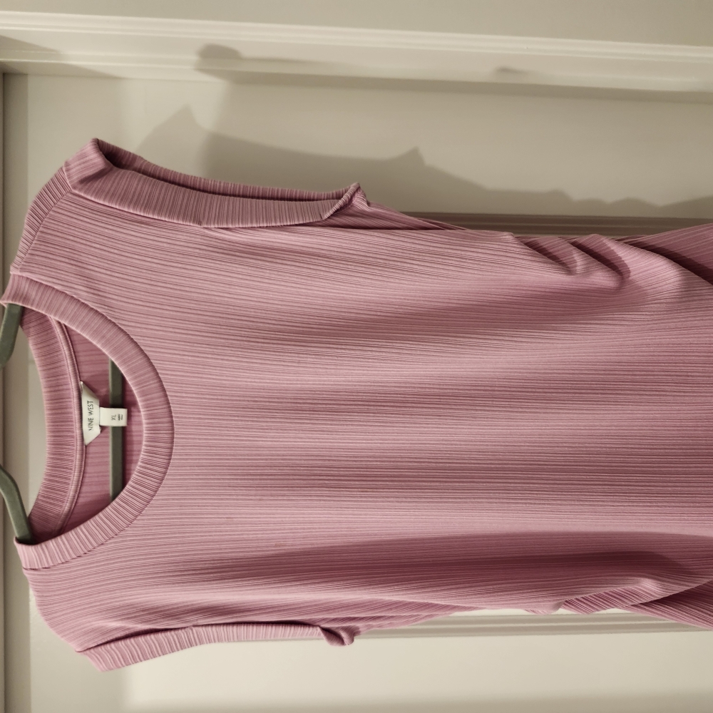 Women's Ribbed Pink Top